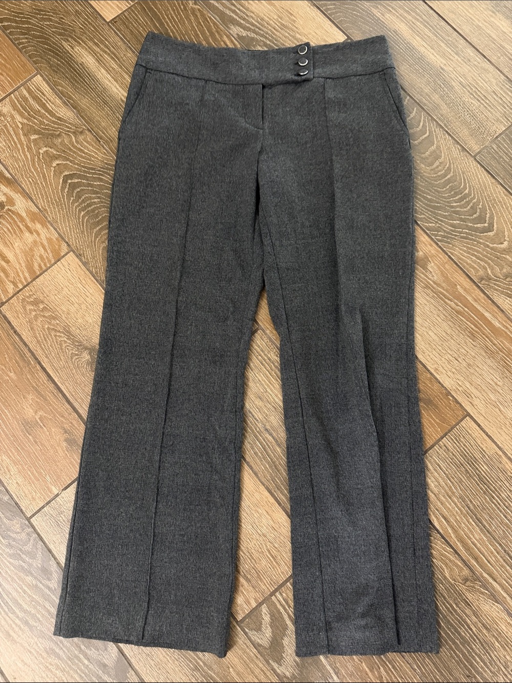 Worthington Charcoal Gray Straight Leg Trousers - 8P